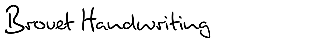 Brouet Handwriting